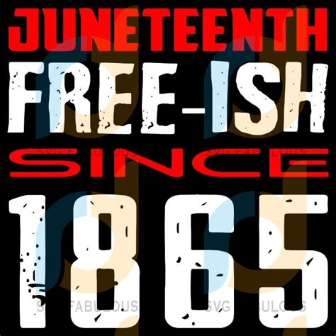 The day is also celebrated outside of the u.s., with organizations in a number of countries. Juneteenth Free-ish Since 1865 SVG, DXF, EPS, PNG Instant ...