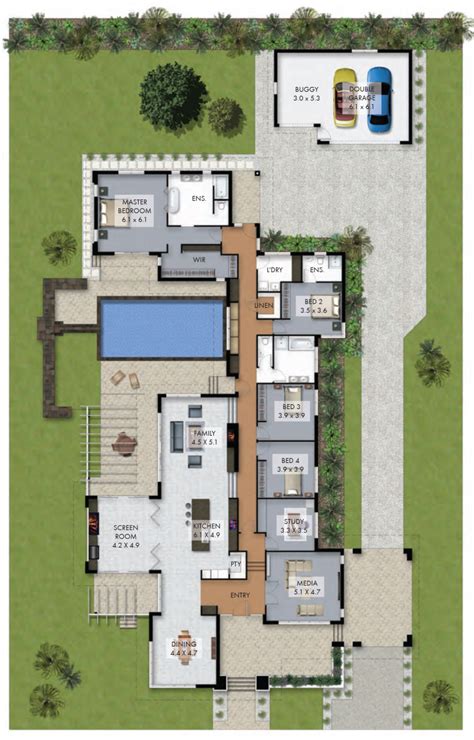 What questions do you have? Floor Plan Friday: Luxury 4 bedroom family home with pool