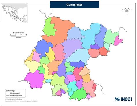 Mapas De Guanajuato M Xico A Color Blanco Y Negro Y Para Imprimir