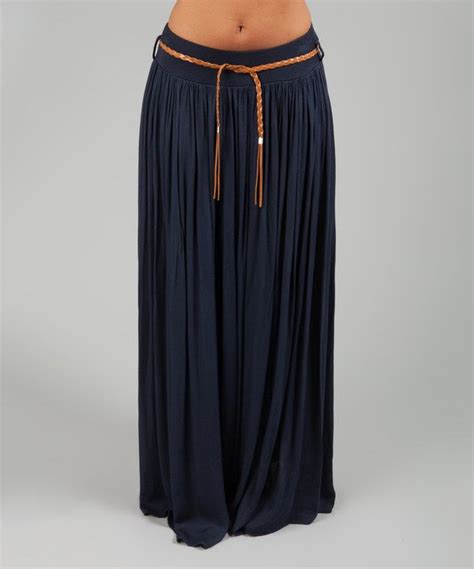 Look At This Navy Belted Kudrow Skirt On Zulily Today Maxi Skirt