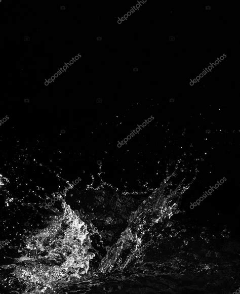 Stylish Water Splash Isolated On Black Background — Stock Photo