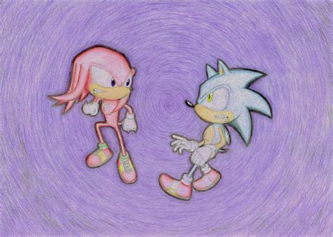 Sonic Vs Knuckles By Stefanthehedgehog On Deviantart