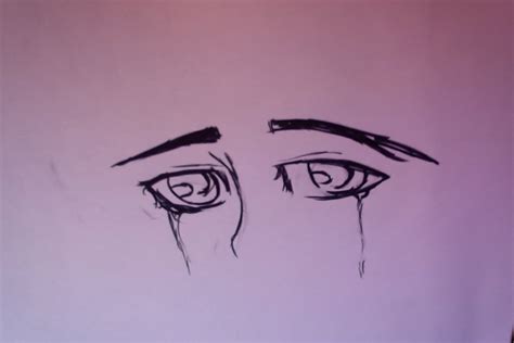 Anime Eyes Boy Crying Drawing Easy Search Images From Huge Database