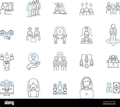 Talent Acquisition Outline Icons Collection Recruiting Hiring