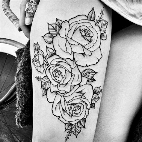 29 Beautiful Rose Outline Tattoos Ideas Rose Outline