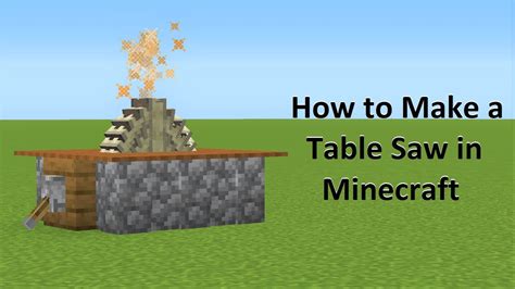How to Make a Table Saw in Minecraft - YouTube