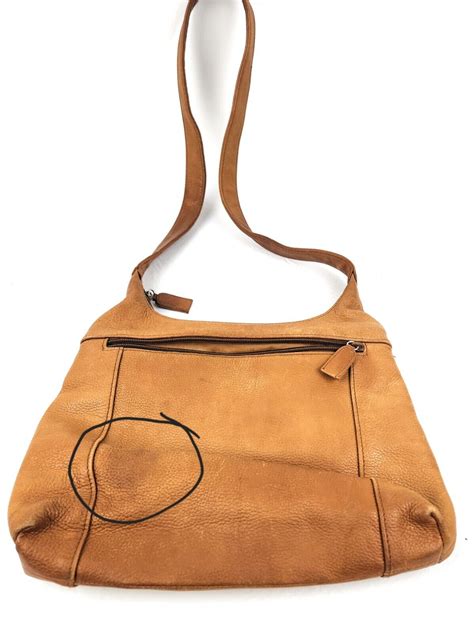 TIGNANELLO Cognac Brown Butter Soft Leather Shoulder Bag Handbag EBay