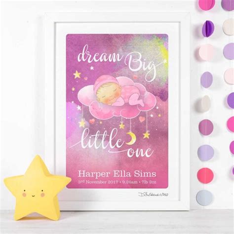 Dream Big Little One Personalised Print From Art Adventure
