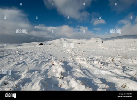 Cautley Crag And The Howgills Covered In Snow From Fell End Near