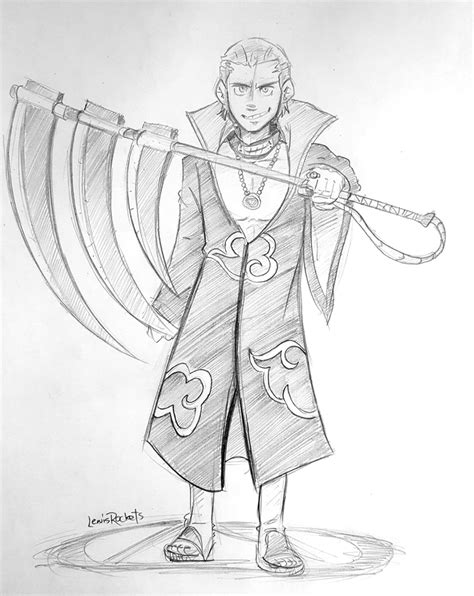 Naruto Hidan Sketch Commission By Lewisrockets On Deviantart