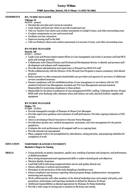 Sample Resume For Nurse Manager