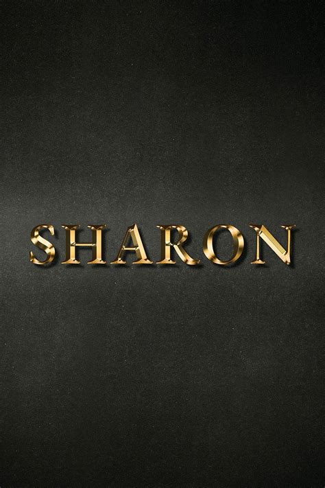 Sharon Typography In Gold Effect Design Element Free Image By