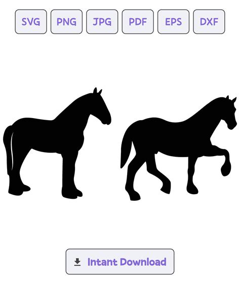 Clydesdale Horse Silhouette Svg Svg Dxf Eps Horse Cricut Etsy Ireland