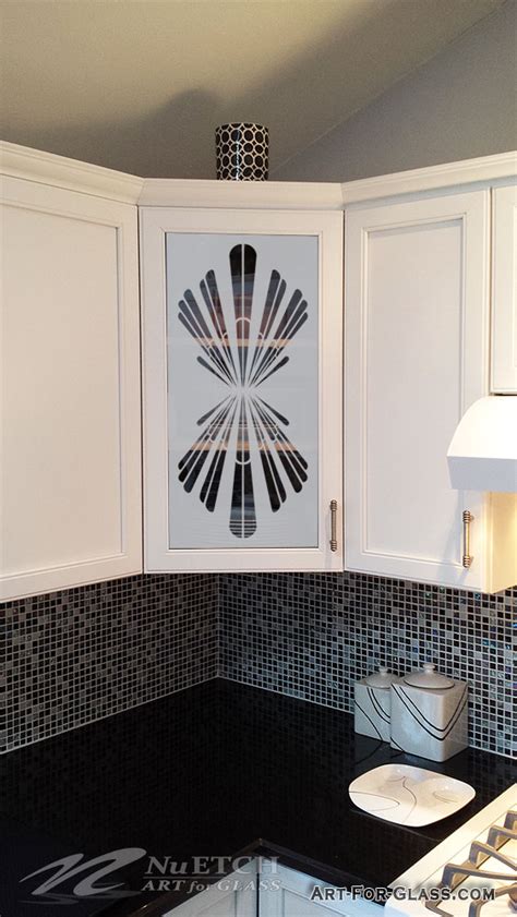To see these designs and many many more in our grant road studio. Etched Glass Kitchen Cabinet Doors - NuEtch Art for Glass