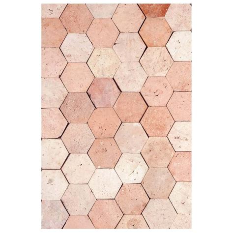Each shape offers a matte finish and is available in shoji white, tatami beige, kumo grey, umi terracotta, momoiro blush, mindoro green, arashi blue. 18th Century Reclaimed Terracotta Hexagon Flooring in 2020 ...