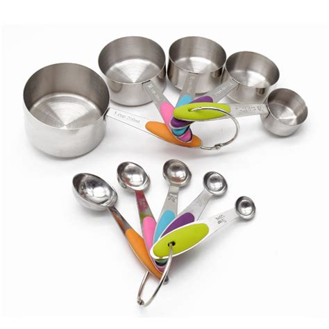 10pcs/set Kitchen Tools And Cooking Stainless Steel Measuring Cups ...