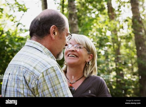 Husband And Wife Smiling Stock Photo Alamy