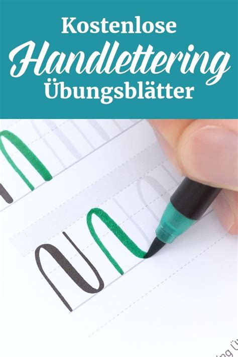 In this hand lettering practice, you'll learn everything about the art of hand lettering. Handlettering Übungsblätter (kostenlos) #Alphabet # ...