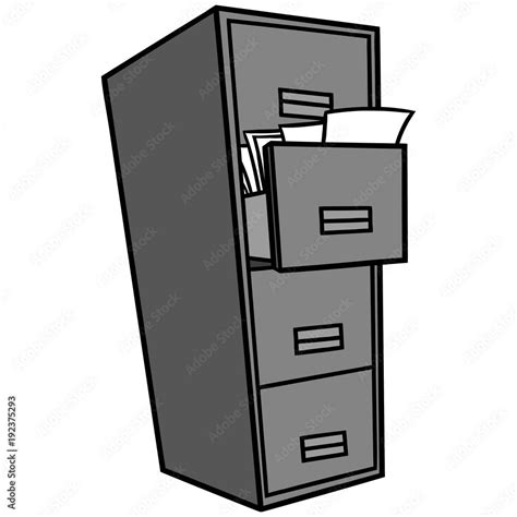 Filing Cabinet Illustration A Vector Cartoon Illustration Of A Office
