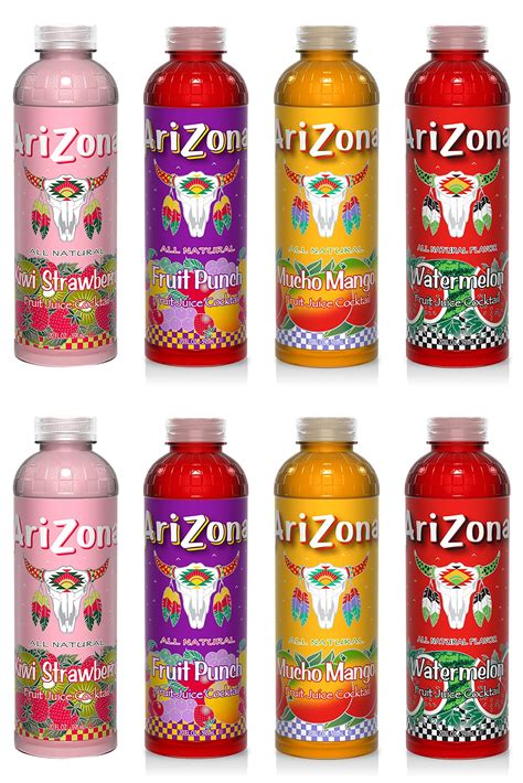 Arizona Juice Variety Pack 4 Flavors Natural Flavors 20 Fl Oz Bottles