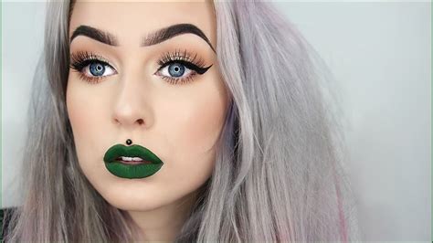 Go To Everyday Look With Green Lips Evelina Forsell Youtube