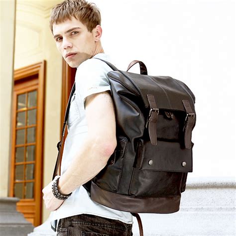 Purani Men Backpacks Large Mens Travel Backpack School Bag Black