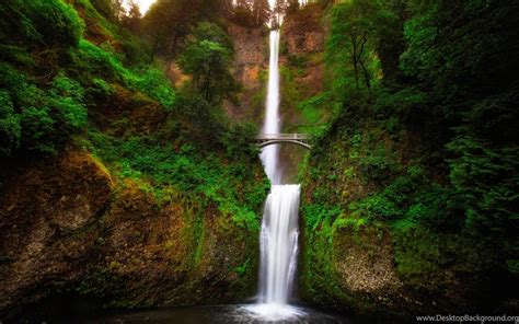 Multnomah Falls Beautiful Nature Wallpapers Hd Download Desktop Background
