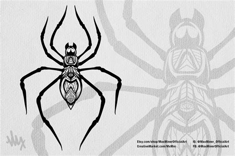 Spooky Spiders Hand Drawn Halloween Art Pack Vector And Psd