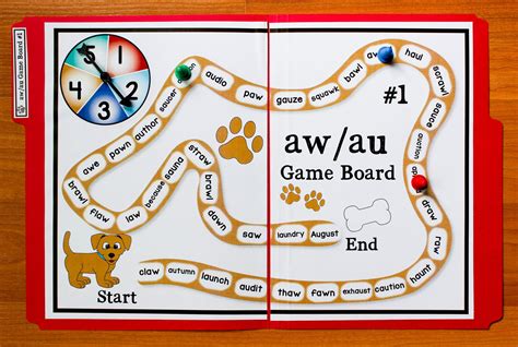 Phonics Games And Activities For The Aw Au Diphthongs Make Take And Teach