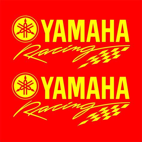 2x Yamaha Racing Premium Motorbike Decals Stickers R1 R6 Yzf 120mm Si