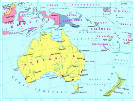 ŚwiatPodróży.pl :: Atlas :: Australia i Oceania : mapa polityczna on-line