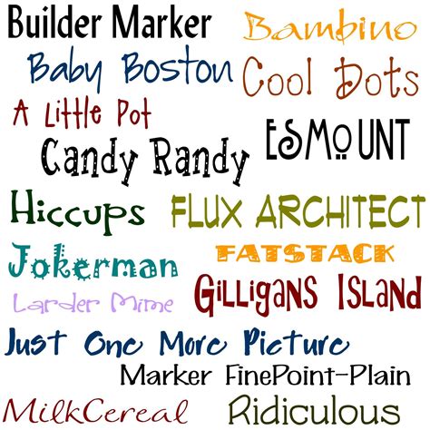An Image Of Many Different Font Styles