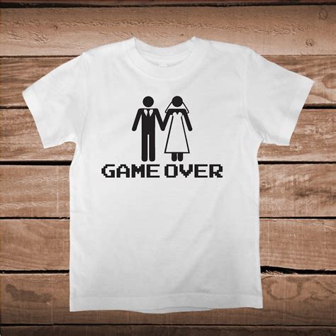 Game Over Funny Wedding Shirt Bachelor Party Tee Groom Tshirt T