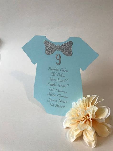 Baby shower winter baby winter shower seat babyshower showers join parties table decorations furniture. Baby Shower Seating Chart, Onesie Seating Chart Cards ...