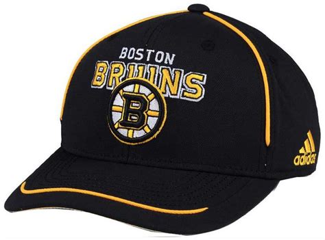 Adidas Nhl Hockey Boston Bruins Cap Piped Structured Hat Adjustable