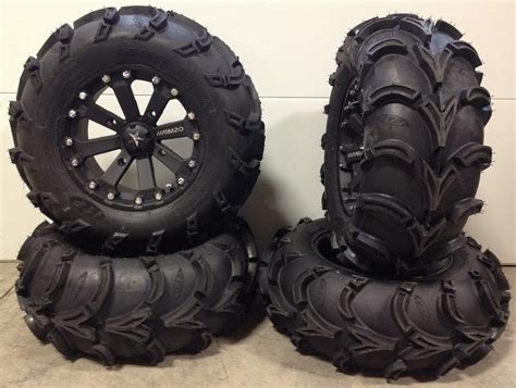 Msa Black Kore 14 Atv Wheels 27 Mud Lite Xl Tires Honda Foreman