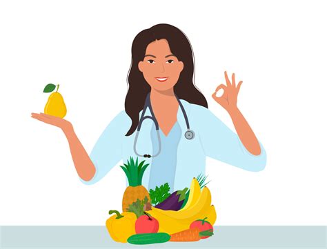 Nutrition Therapy With Healthy Food And Physical Activity Vector