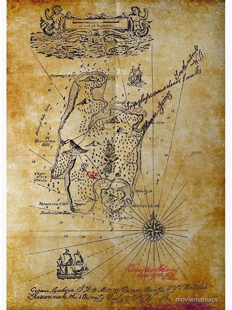 Treasure Island Map Photographic Print For Sale By Moviemaniacs