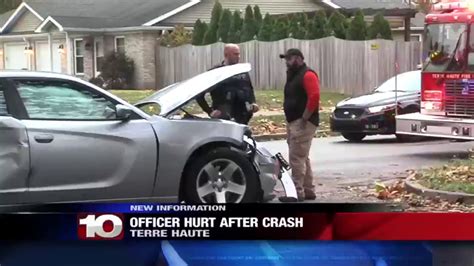 Police Officer Hurt In Terre Haute Car Crash Youtube