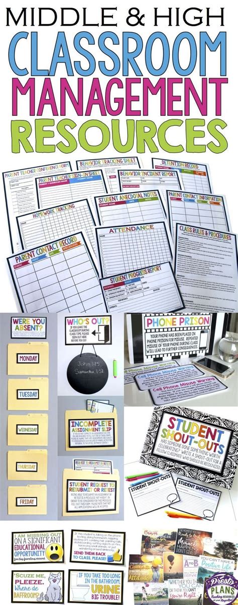Classroom Management Resources Forms Posters Procedures And Tips