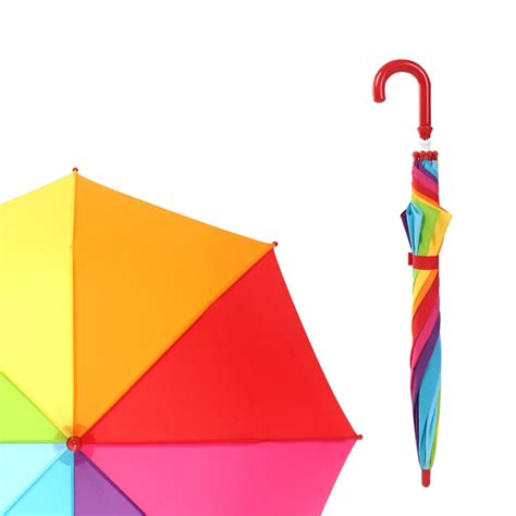 American Creative Umbrella Rainbow Portable Windproof Uv Sun Rainbow