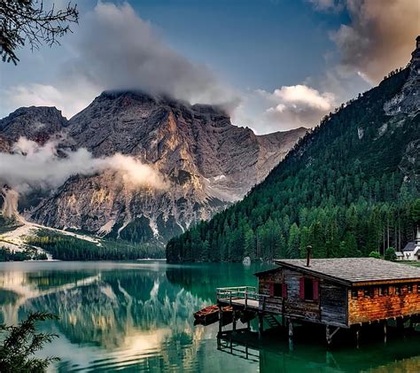 Mountain Lake Italian Alps Nature Hd Wallpaper Peakpx