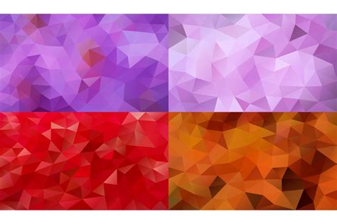Triangle Backgrounds By XellaDesign TheHungryJPEG