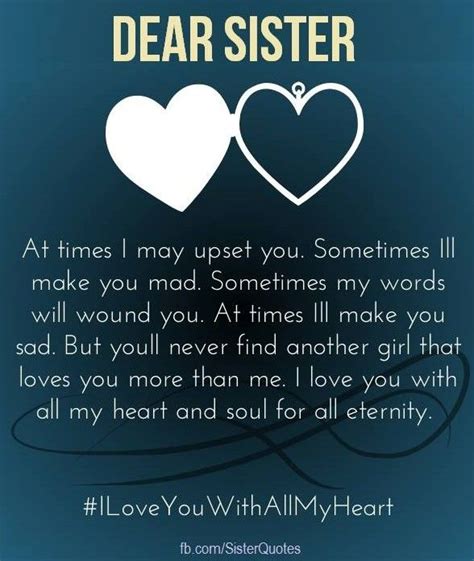 I Love You Sister And Quotes Happy Birthday Sister Quotes Little