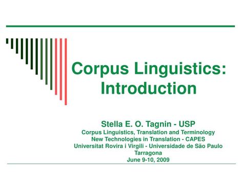 Nor was it detached from the activities of informants who were collecting and recording data in the field. PPT - Corpus Linguistics: Introduction PowerPoint ...