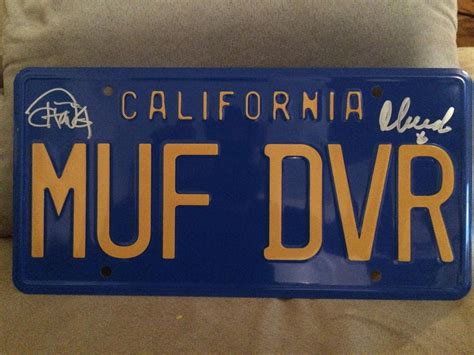 Cheech And Chong Signed Autographed Muff Diver License Plate Rare Up In Smoke 1854320042