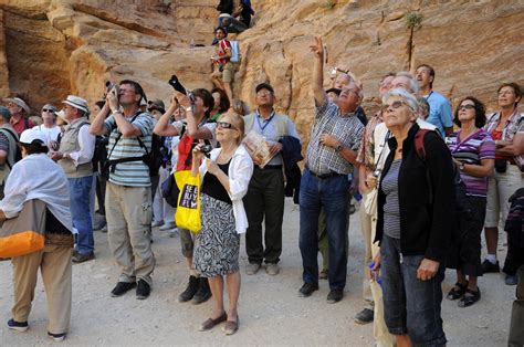 Tourists Petra Pictures Jordan In Global Geography