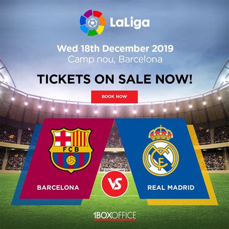 Barcelona vs Real Madrid Tickets | Real madrid tickets, Barcelona vs