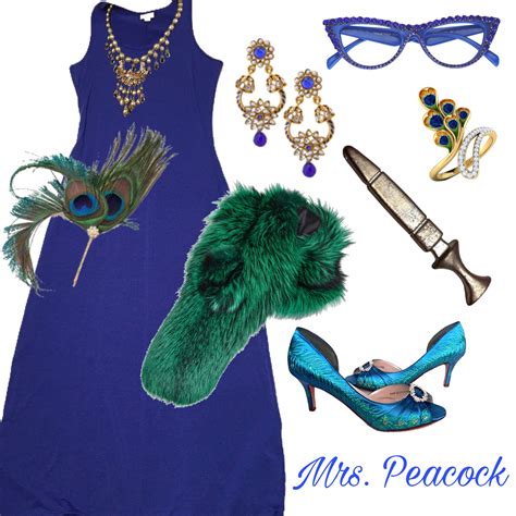Mrs Peacock Costume Peacock Costume Clue Costume Halloween