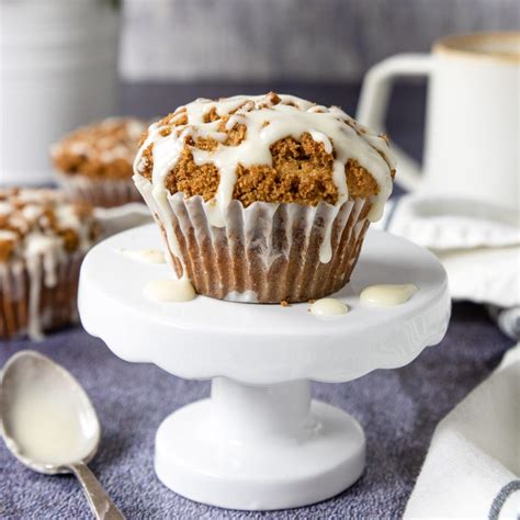 Coffee Cake Muffins With Cinnamon Streusel And Vanilla Glaze